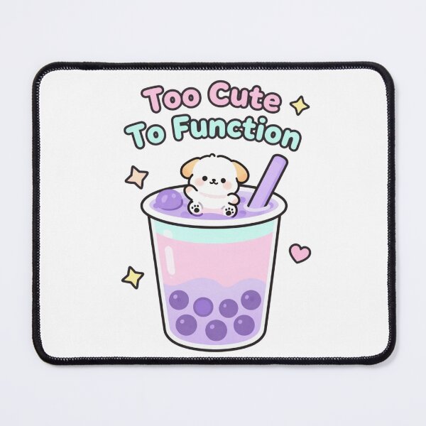 Item preview, Too Cute To Function Kawaii Boba Puppy Shirt designed and sold by GoldenPaw Society.