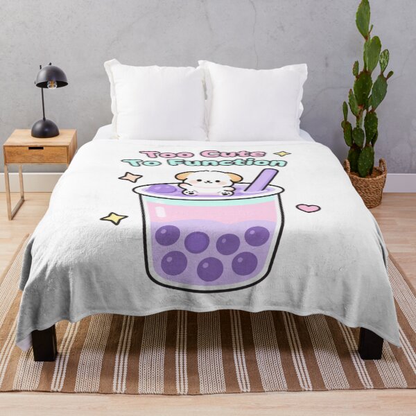Item preview, Too Cute To Function Kawaii Boba Puppy Shirt designed and sold by GoldenPaw Society.