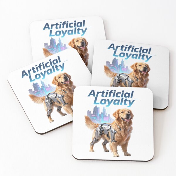 Item preview, Artificial Loyalty Cyberpunk Dog Graphic Tee designed and sold by GoldenPaw Society.