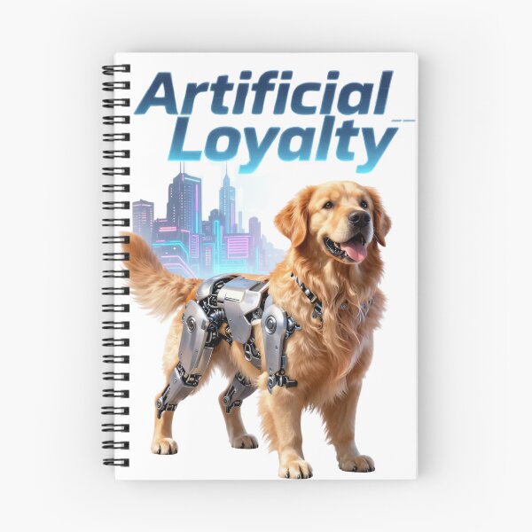 Item preview, Artificial Loyalty Cyberpunk Dog Graphic Tee designed and sold by GoldenPaw Society.