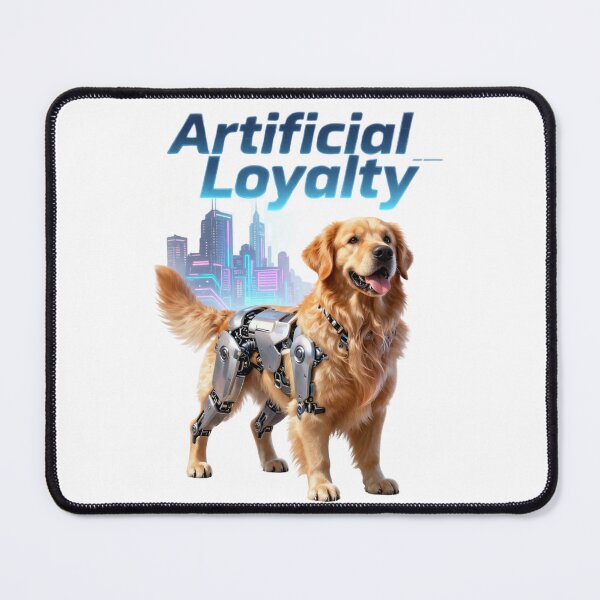 Item preview, Artificial Loyalty Cyberpunk Dog Graphic Tee designed and sold by GoldenPaw Society.