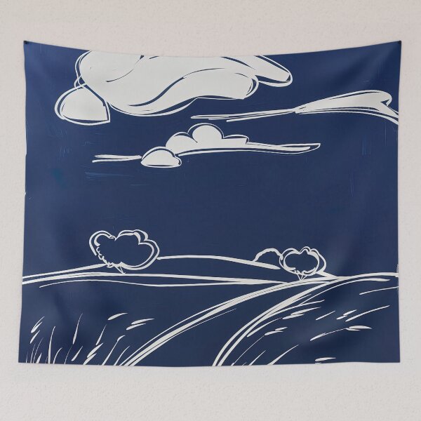 Item preview, Buckinghamshire - Blue Abstract Art designed and sold by shadow-bloom.