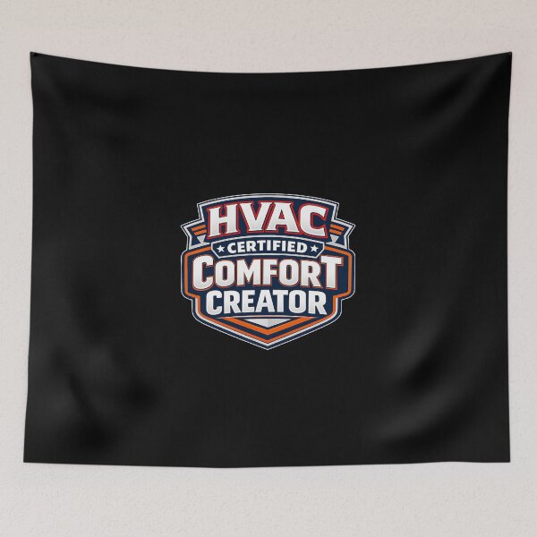 Item preview, HVAC Certified Comfort Creator – Bold Technician Badge Design designed and sold by FrozenHeat97.