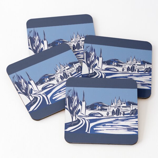 Item preview, Budapest, Hungary - Blue Abstract Art designed and sold by shadow-bloom.