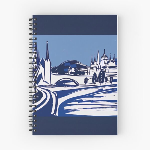Item preview, Budapest, Hungary - Blue Abstract Art designed and sold by shadow-bloom.