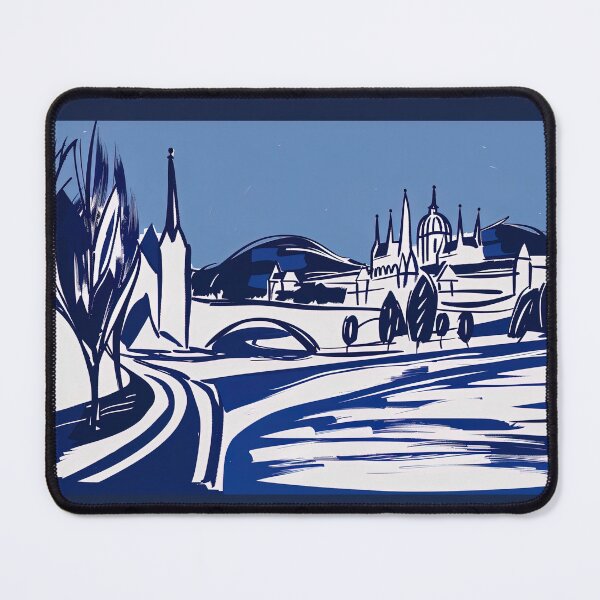 Item preview, Budapest, Hungary - Blue Abstract Art designed and sold by shadow-bloom.