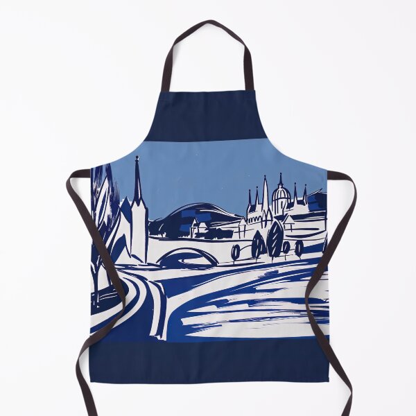 Item preview, Budapest, Hungary - Blue Abstract Art designed and sold by shadow-bloom.