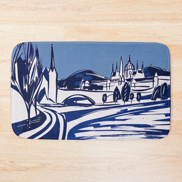 Item preview, Budapest, Hungary - Blue Abstract Art designed and sold by shadow-bloom.