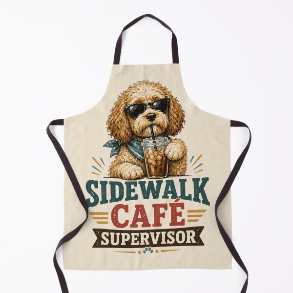 Item preview, Sidewalk Café Supervisor Funny Dog designed and sold by POD DYNASTY.
