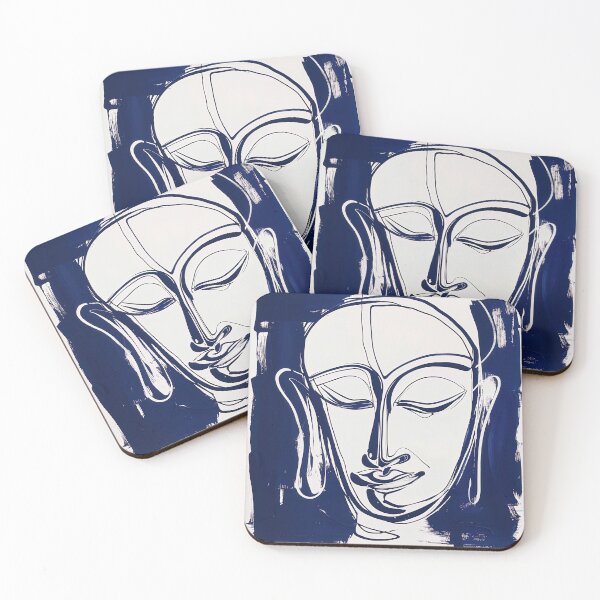 Item preview, Buddha - Blue Abstract Art designed and sold by shadow-bloom.