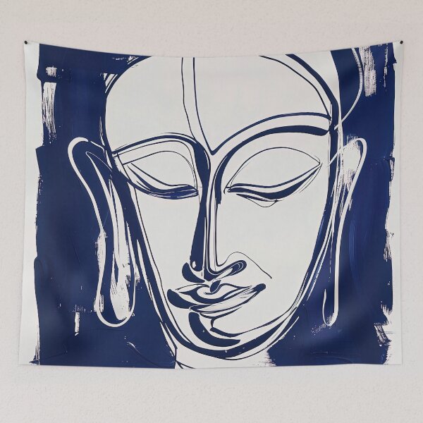 Item preview, Buddha - Blue Abstract Art designed and sold by shadow-bloom.