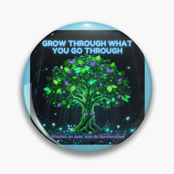 Item preview, Grow Through What You Go Through – Neon Glowing Tree Motivational Nature Design designed and sold by DervoTeck2767.