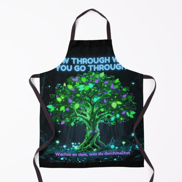 Item preview, Grow Through What You Go Through – Neon Glowing Tree Motivational Nature Design designed and sold by DervoTeck2767.