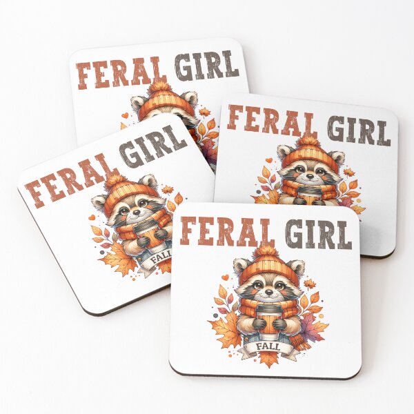 Item preview, Feral girl fall stickers  designed and sold by TeeUp2.