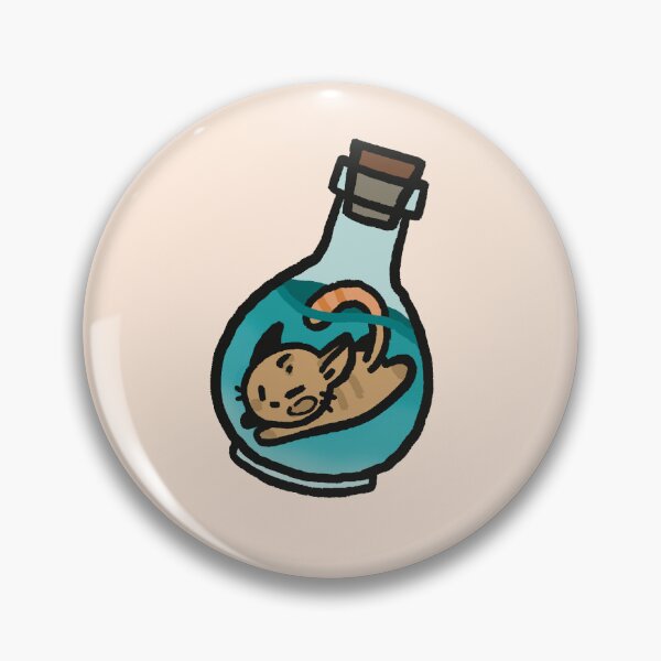 Item preview, Orange Cat Swimming in a Potion Bottle designed and sold by LynnStarfish.
