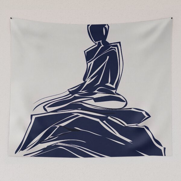 Item preview, Buddhism - Blue Abstract Art designed and sold by shadow-bloom.