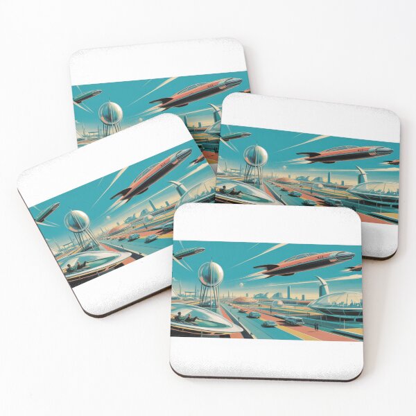 Item preview, Retro Sci-Fi, The Future 1950s Atomic Age Wall Art designed and sold by LatentGoods.