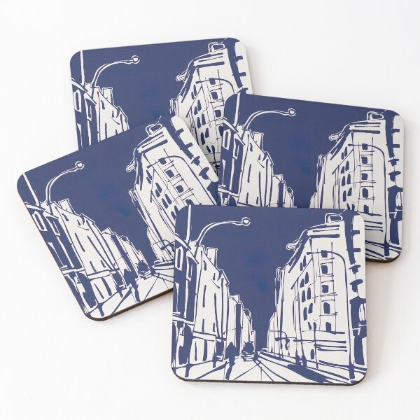 Item preview, Buenos Aires, Argentina - Blue Abstract Art designed and sold by shadow-bloom.