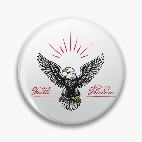 Item preview, Faith and Freedom Patriotic Bald Eagle Shirt - Christian American Flag Design designed and sold by G - supply.