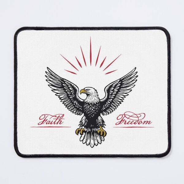 Item preview, Faith and Freedom Patriotic Bald Eagle Shirt - Christian American Flag Design designed and sold by G - supply.