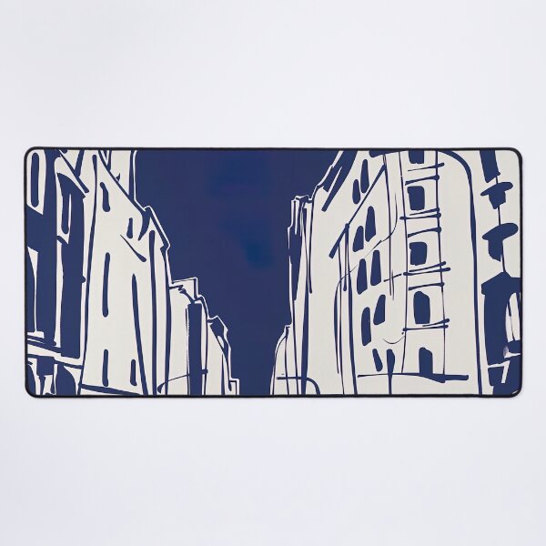 Item preview, Buenos Aires, Argentina - Blue Abstract Art designed and sold by shadow-bloom.