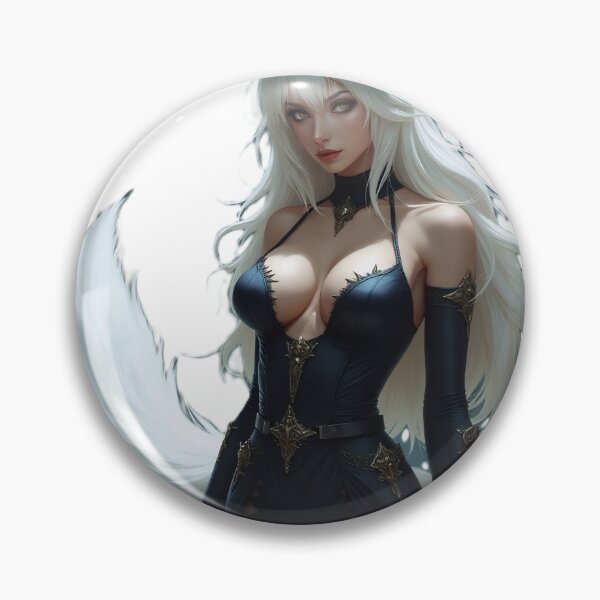 Item preview, White Fox Woman (no background) designed and sold by BedtimeOddities.