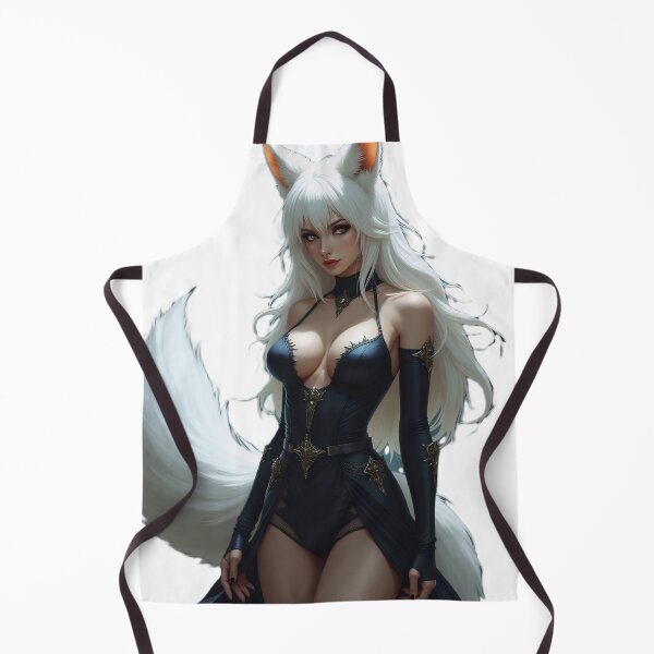 Item preview, White Fox Woman (no background) designed and sold by BedtimeOddities.