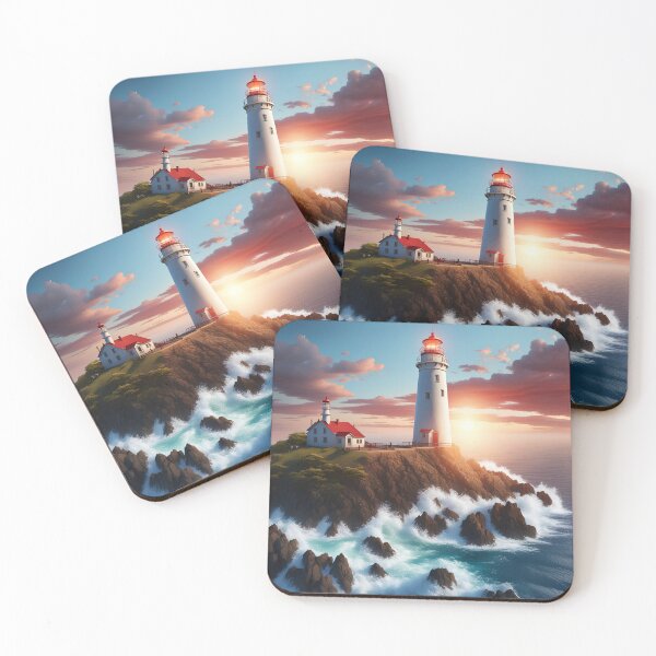 Item preview, Guardian of the Coast – Majestic Lighthouse Sunset designed and sold by UmSkelig834.