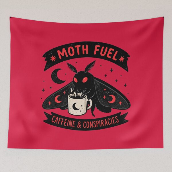Item preview, Mothman Coffee Moth Fuel Caffeine and Conspiracies Cryptid designed and sold by bosamji.