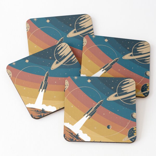 Item preview, Retro Space, 1970s Cosmic Voyage Wall Art Decor designed and sold by LatentGoods.