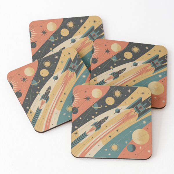 Item preview, Retro Space Race, 1960s Cosmic Geometry Wall Art, Vintage NASA Aesthetic designed and sold by LatentGoods.