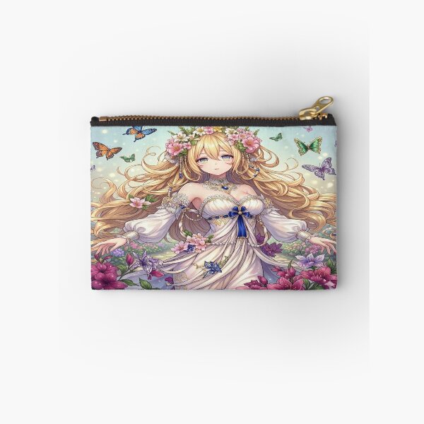 Item preview, Floral Anime Girl Fantasy Laptop Sleeve designed and sold by CozyHavenStudio.
