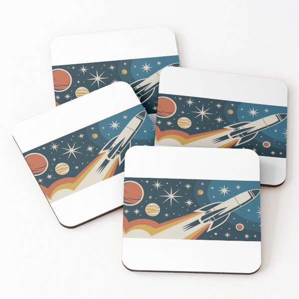 Item preview, Retro Space Race, Vintage Cosmic Wall Art, Mid-Century Decor designed and sold by LatentGoods.