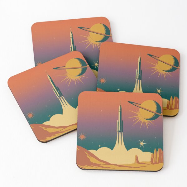 Item preview, Retro Space Travel, 1960s Atomic Era Wall Art, Sci-Fi Gift designed and sold by LatentGoods.