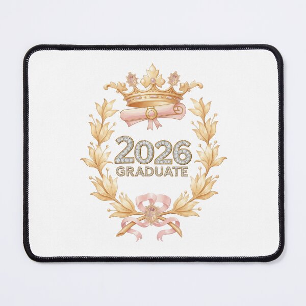 Item preview, 2026 Graduate with Royal Laurel Motif, Crown, Pink Bow & Diamonds designed and sold by jeweleddesigns.