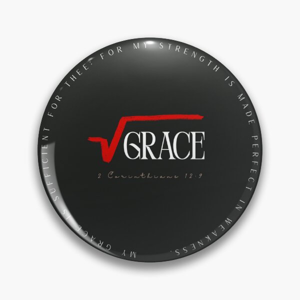 Item preview, 2 Corinthians 12:9 Root Of Grace - Dark Mode Christian Math Badge designed and sold by Dan Customify.