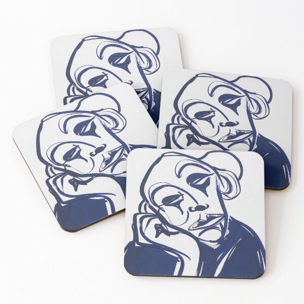 Item preview, Buffoon - Blue Abstract Art designed and sold by shadow-bloom.