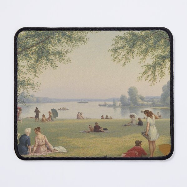 Item preview, Sunday Leisure Pointillist Park, Seurat-Inspired Wall Art designed and sold by LatentGoods.