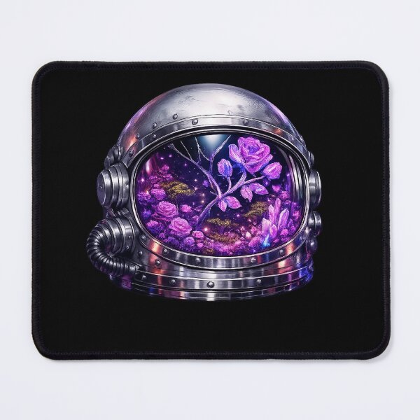 Item preview, Space Garden Helmet — Purple Rose Crystal Fantasy Art designed and sold by ArtoryWorks.