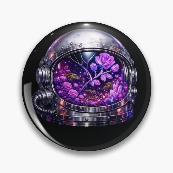Item preview, Space Garden Helmet — Purple Rose Crystal Fantasy Art designed and sold by ArtoryWorks.