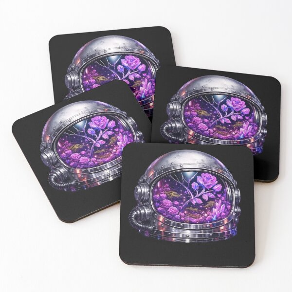Item preview, Space Garden Helmet — Purple Rose Crystal Fantasy Art designed and sold by ArtoryWorks.