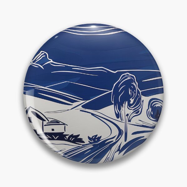 Item preview,  Bulgaria landscape - Blue Abstract Art designed and sold by shadow-bloom.