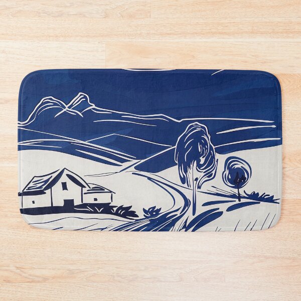 Item preview,  Bulgaria landscape - Blue Abstract Art designed and sold by shadow-bloom.