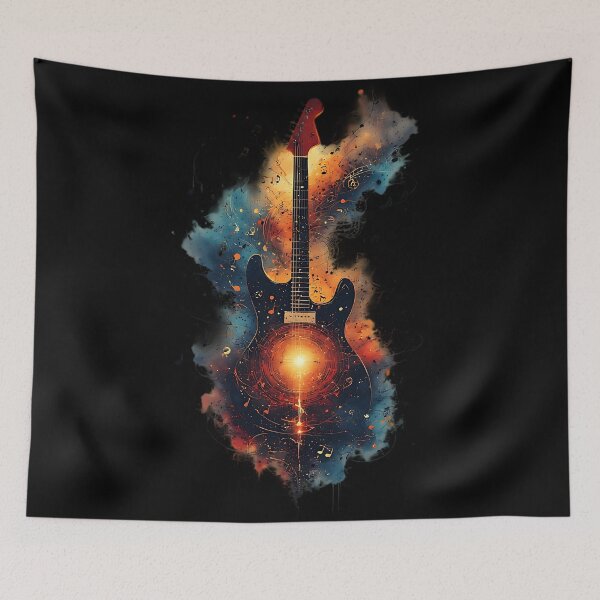 Item preview, Vibrant Abstract Electric Guitar Watercolor Splatter Music designed and sold by UrbanPrts.