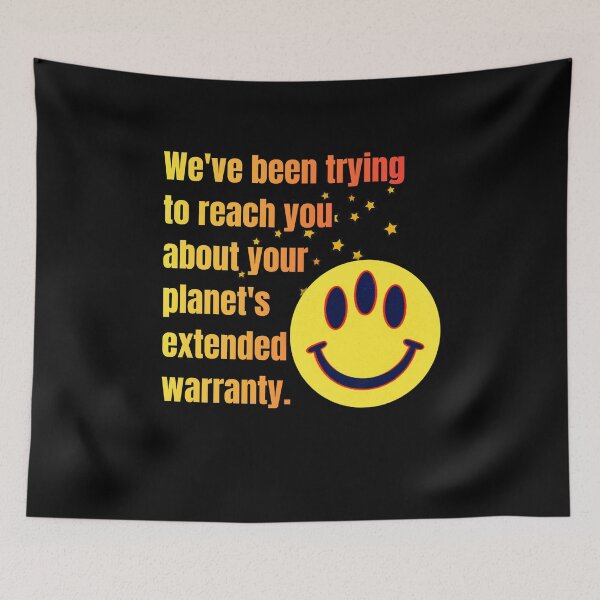 Item preview, Your Planet’s Extended Warranty – Funny Retro Alien Smiley Face designed and sold by pulse_retail.