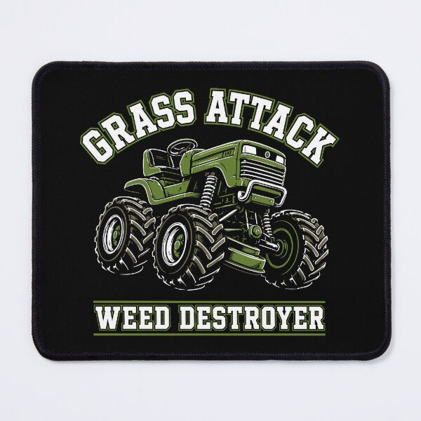 Item preview, GRASS ATTACK Weed Destroyer Monster Lawn Mower designed and sold by CamaleonDesigns.