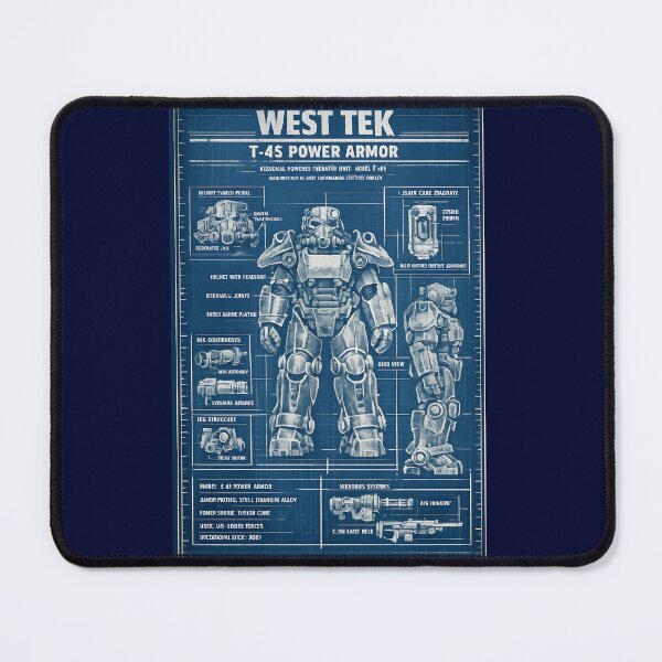 Item preview, Fallout T-45 Power Armor Blueprint | West Tek Military Schematic Design designed and sold by RockyLambda.