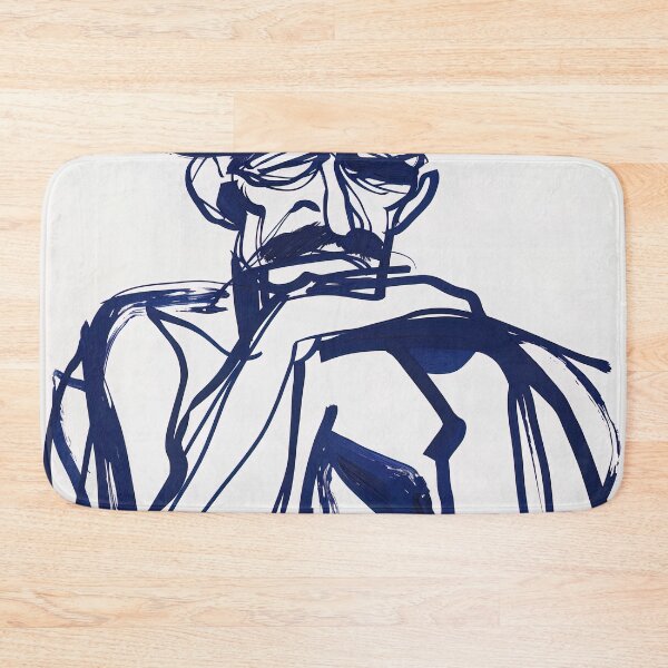 Item preview, Bulgarian man, portrait - Blue Abstract Art designed and sold by shadow-bloom.