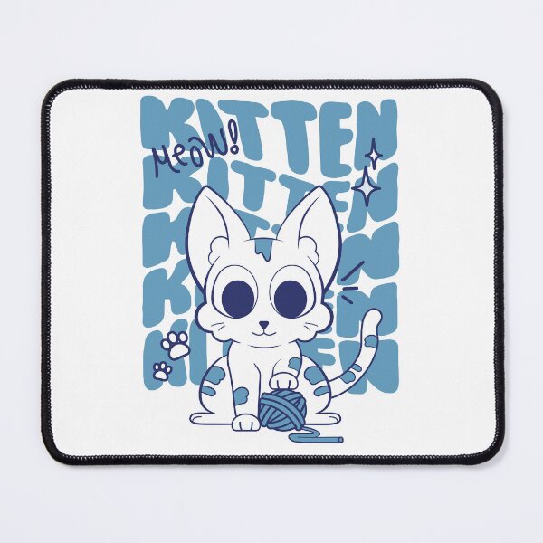 Item preview, Kitten Meow - Blue Kitten with Yarn designed and sold by New Worlds.