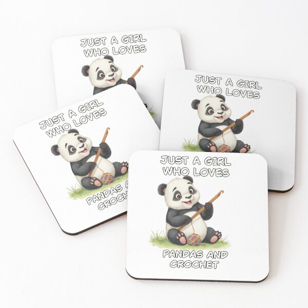 Item preview, Just A Girl Who Loves Pandas And Crochet Craft designed and sold by LazyBearStudio..